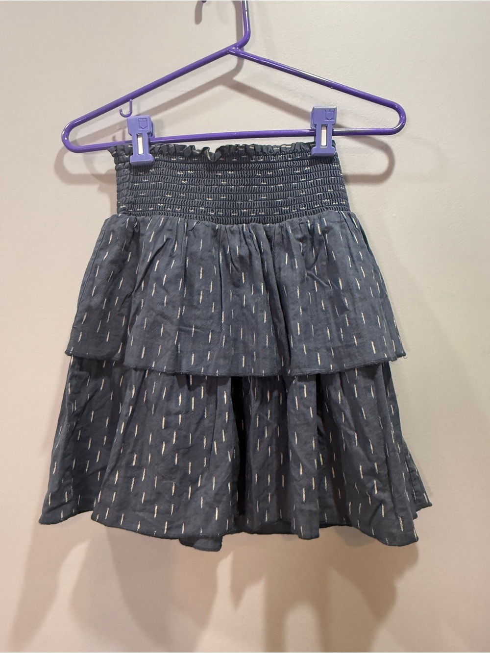 Universal Thread Blue Smocked Waist Tiered Skirt